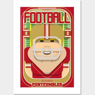 American Football Red and Gold - Enzone Puntfumbler - Sven version Posters and Art